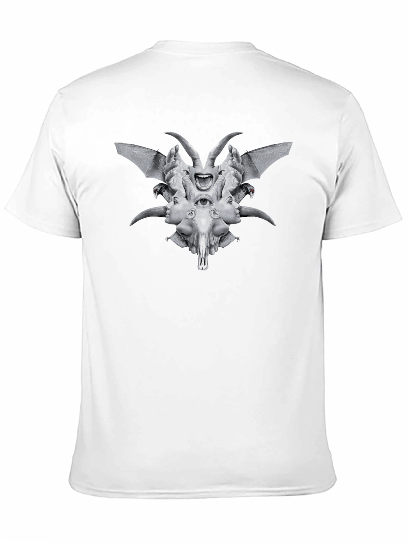 Creepy Occult Graphic Tee - Black