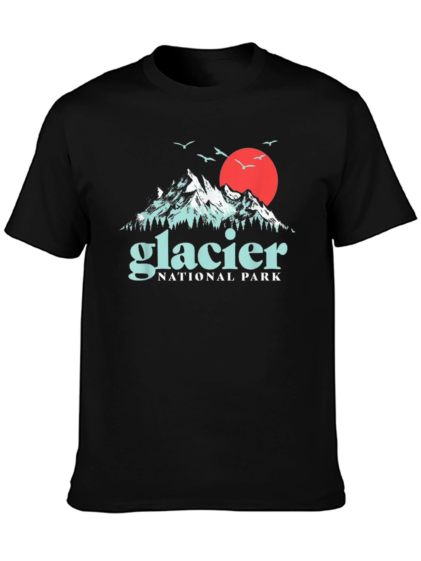 Glacier National Park T-Shirt Black Graphic Tee