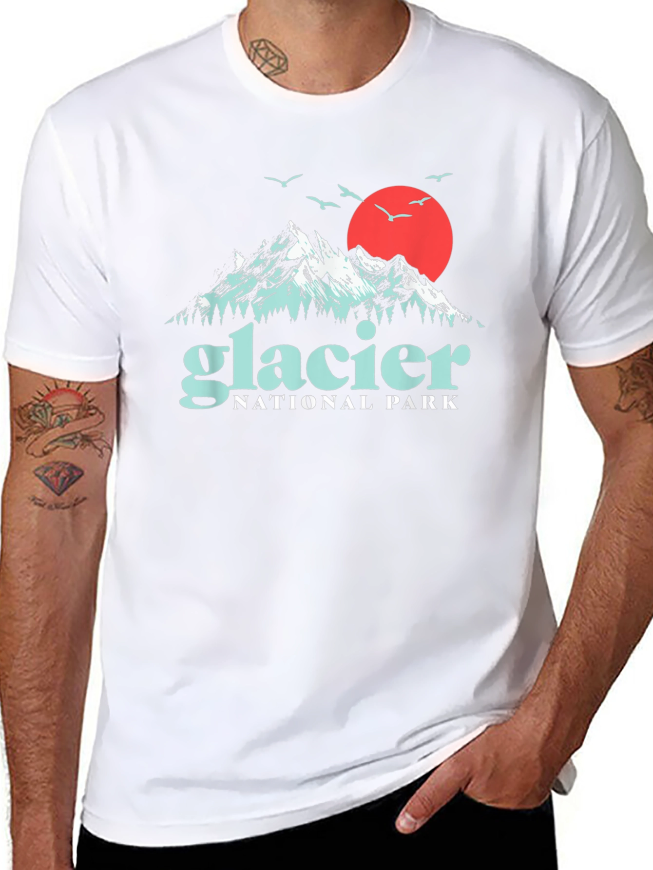 Glacier National Park T-Shirt Black Graphic Tee