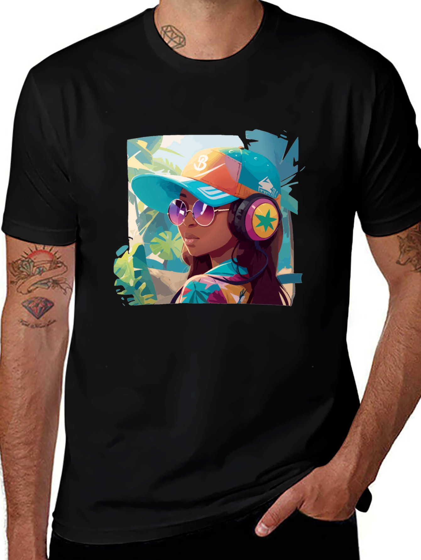Trendy Tropical Vibe Graphic Tee - Unisex