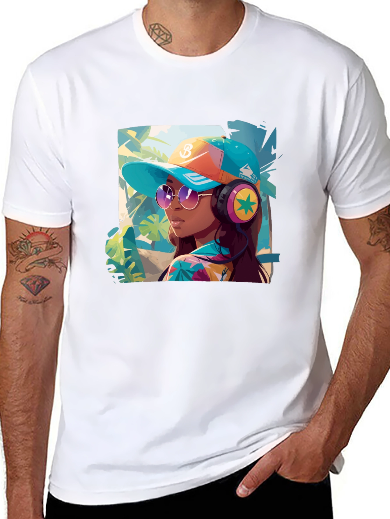 Trendy Tropical Vibe Graphic Tee - Unisex