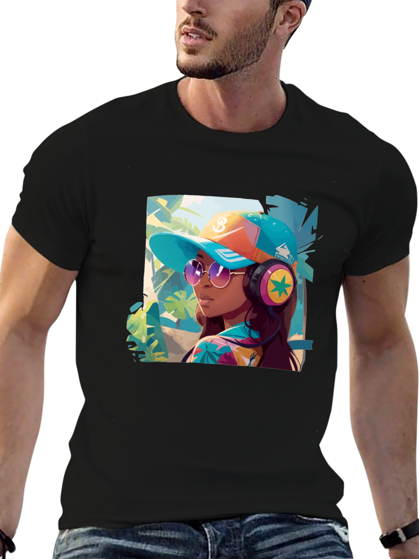 Trendy Tropical Vibe Graphic Tee - Unisex