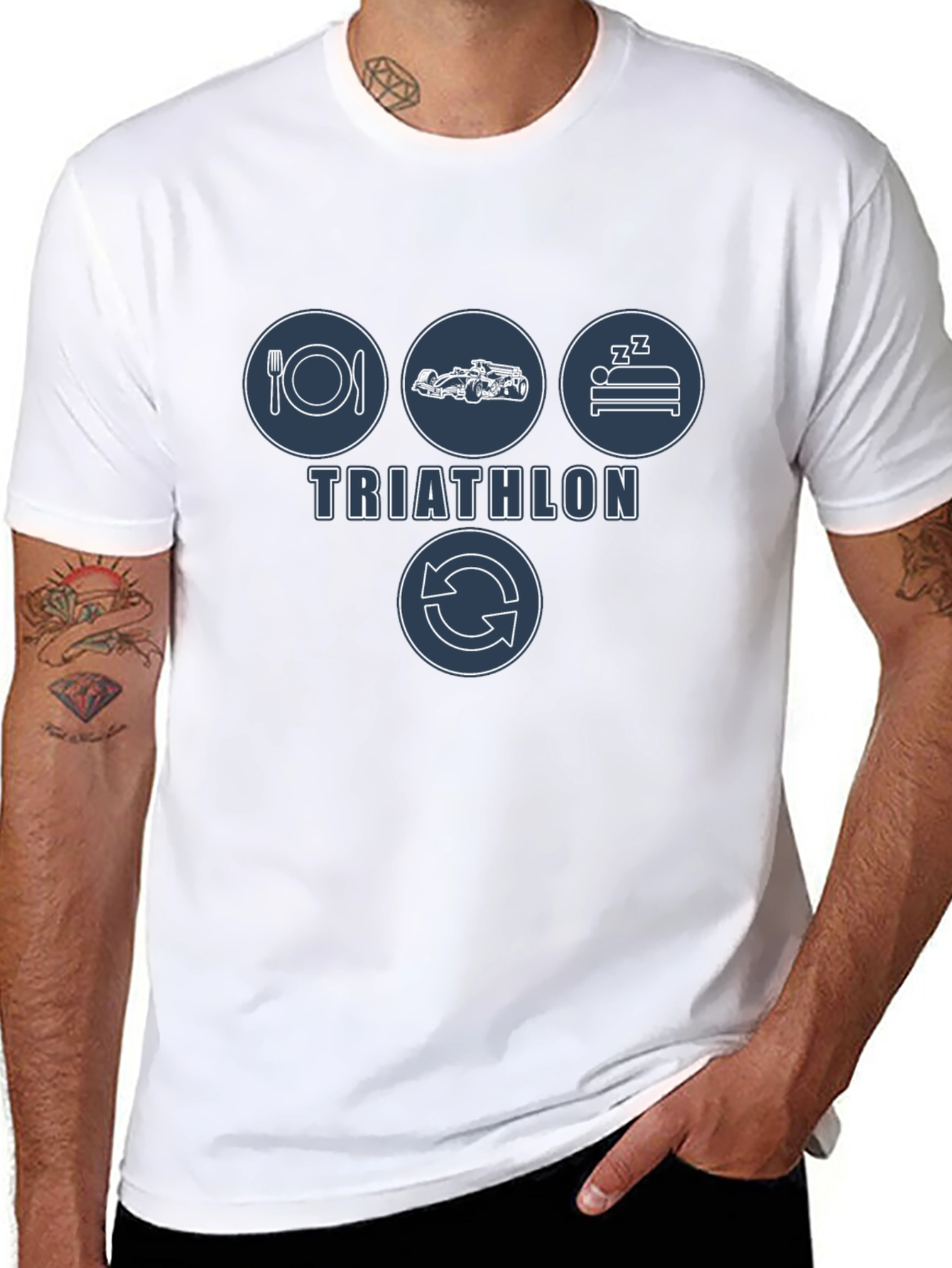 Eat Race Sleep Repeat Triathlon T-Shirt