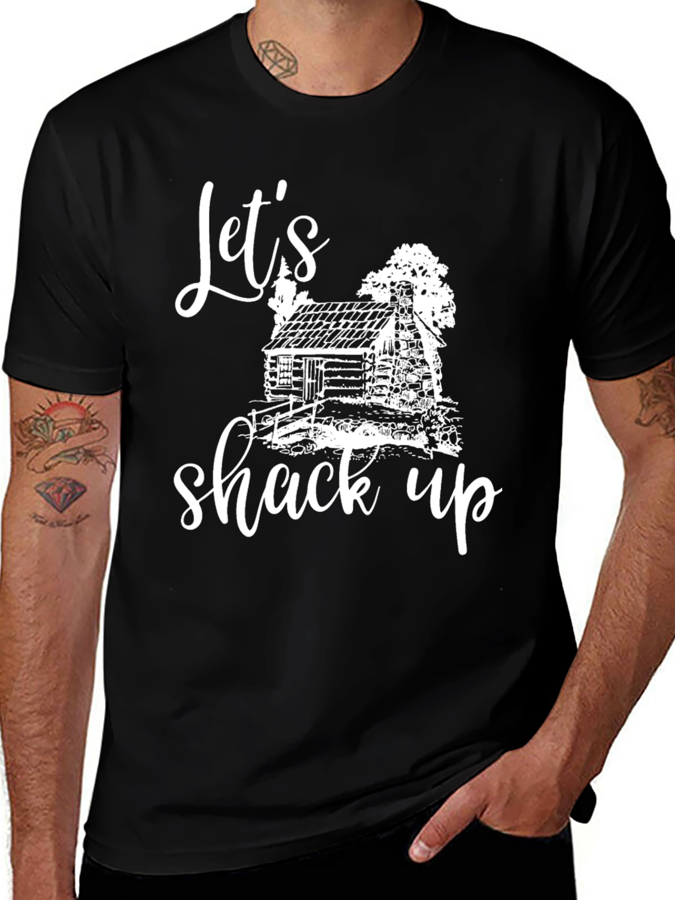 Lets Shack Up Cabin Graphic Tee