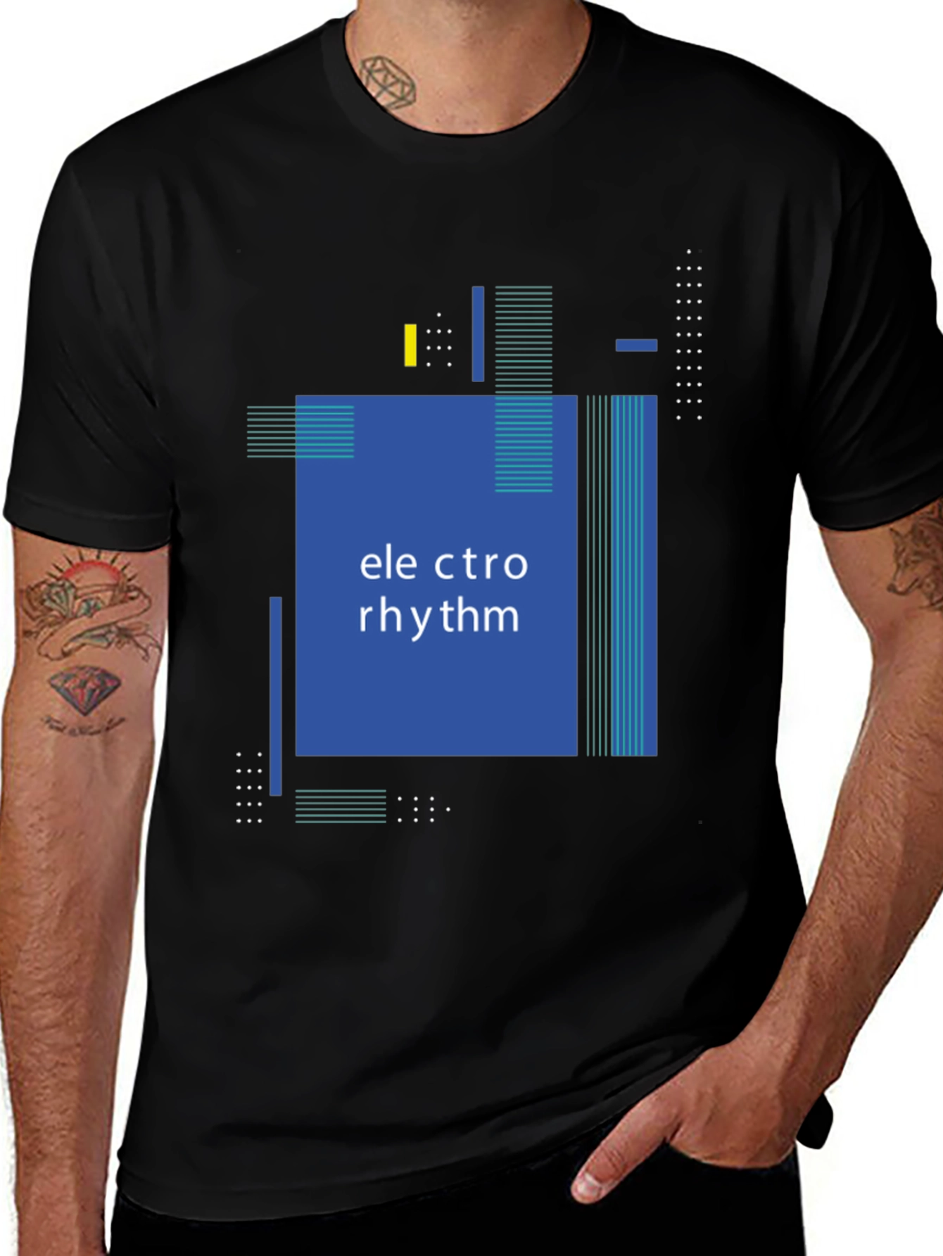 Electro Rhythm T-Shirt - Modern Graphic Design