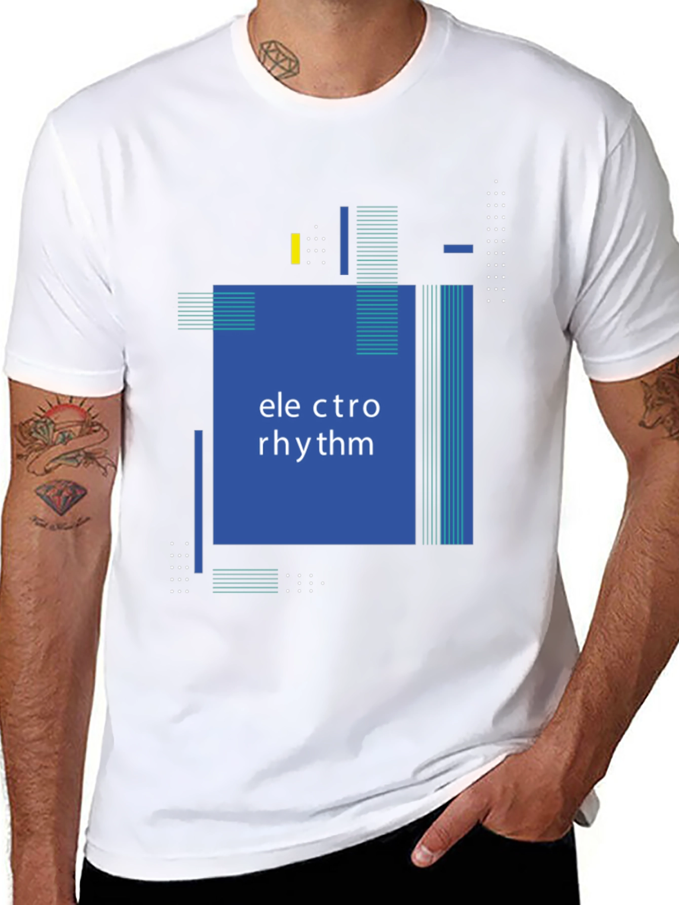 Electro Rhythm T-Shirt - Modern Graphic Design