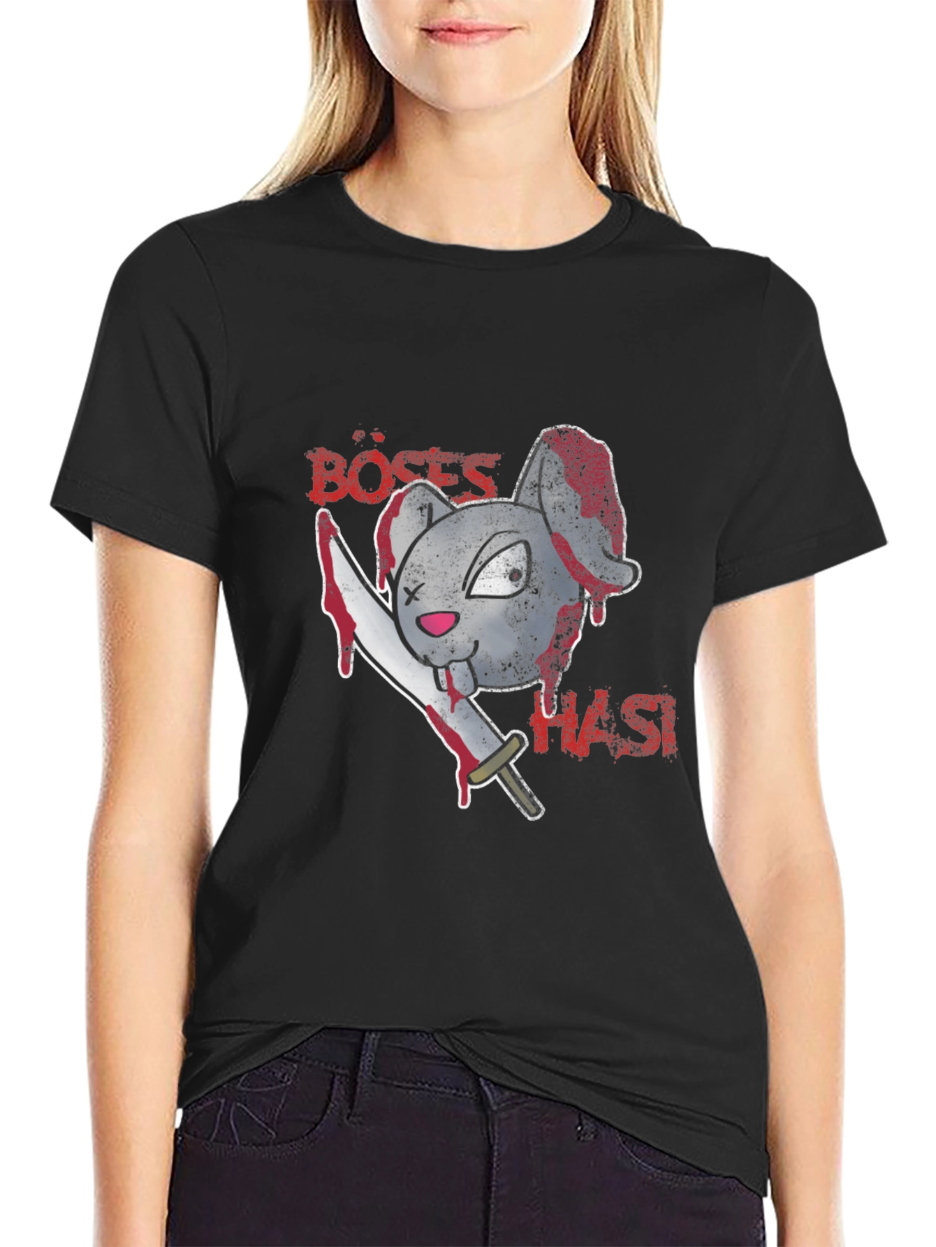 Böses Hasi T-Shirt: Evil Bunny Graphic Tee