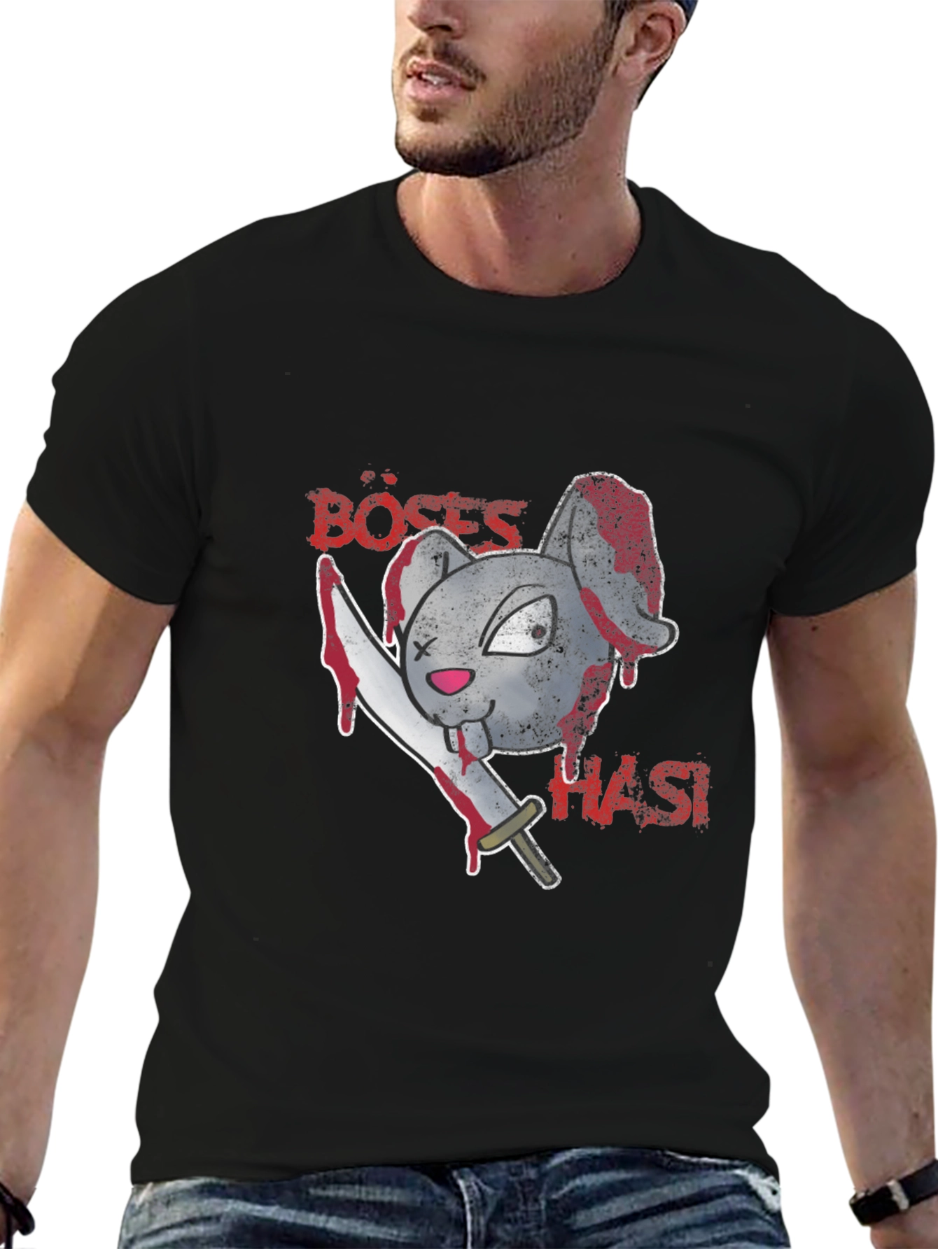 Böses Hasi T-Shirt: Evil Bunny Graphic Tee
