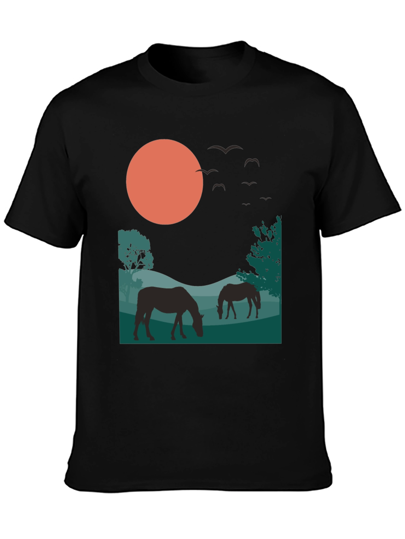 Nature Silhouette Black T-Shirt
