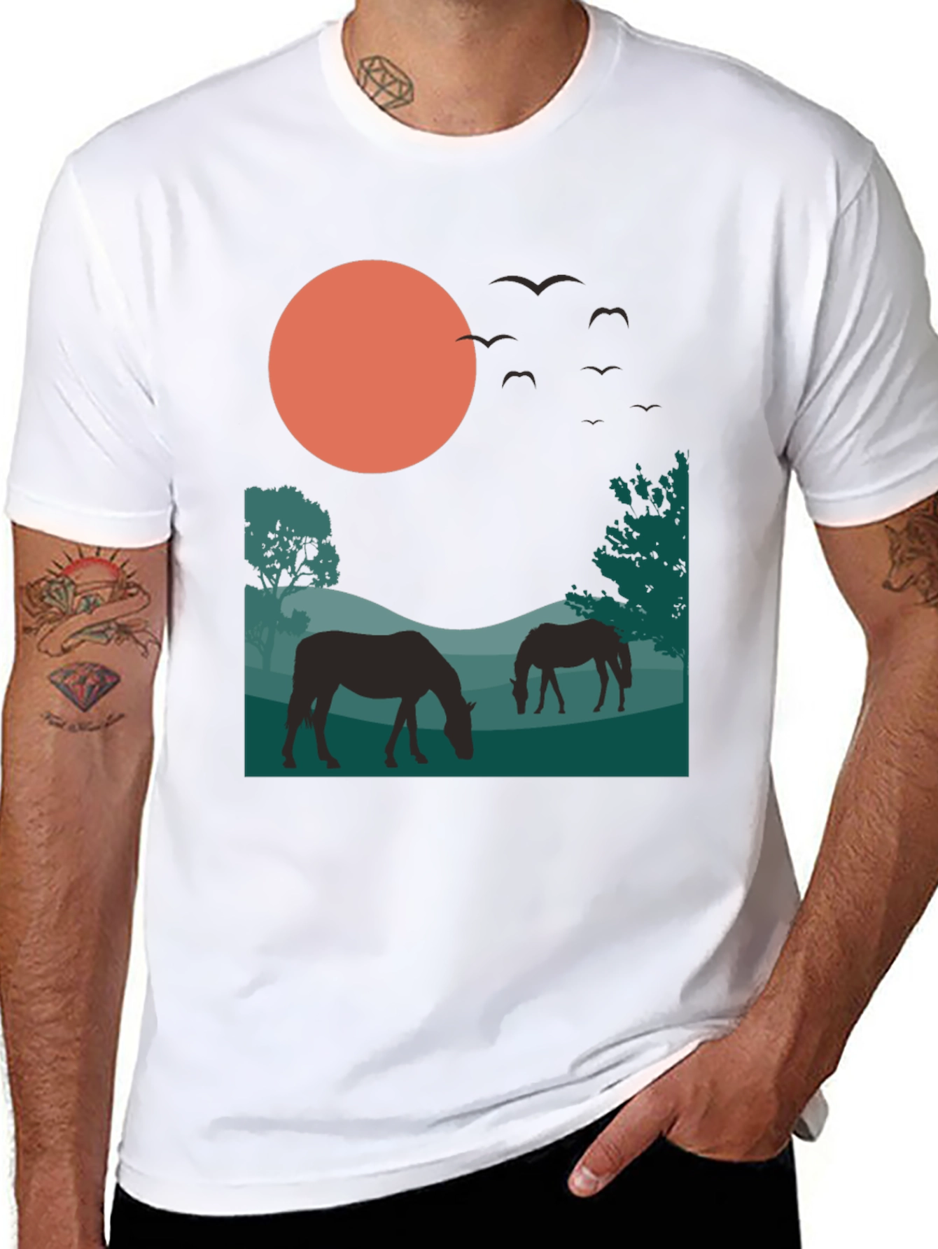 Nature Silhouette Black T-Shirt