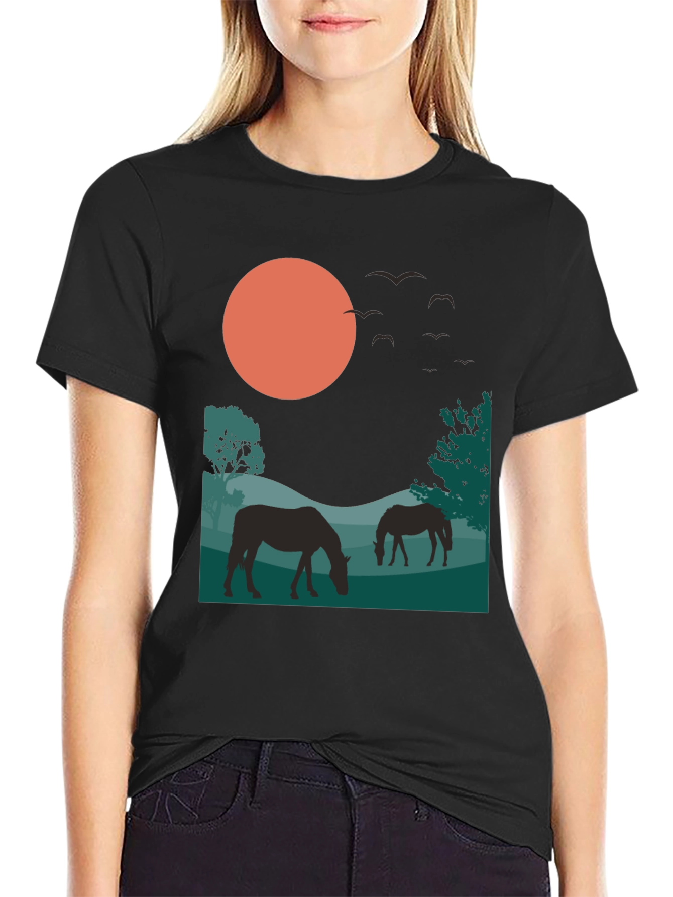 Nature Silhouette Black T-Shirt