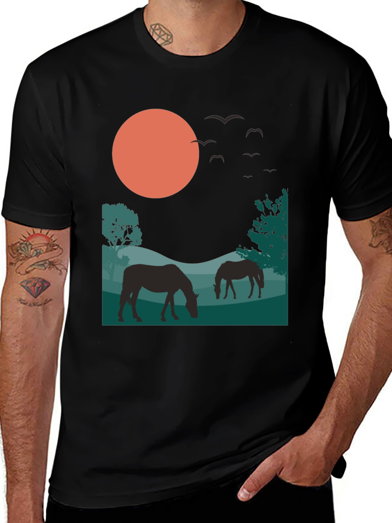 Nature Silhouette Black T-Shirt