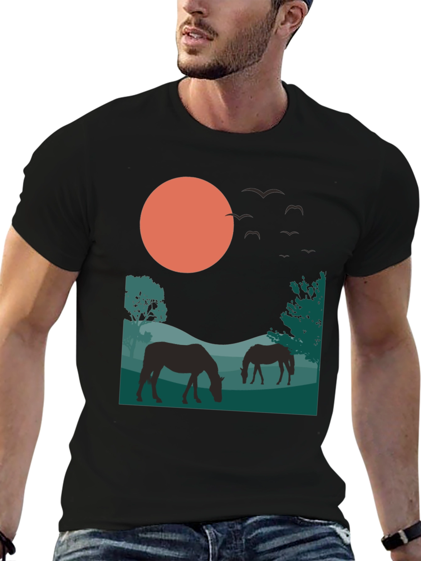 Nature Silhouette Black T-Shirt