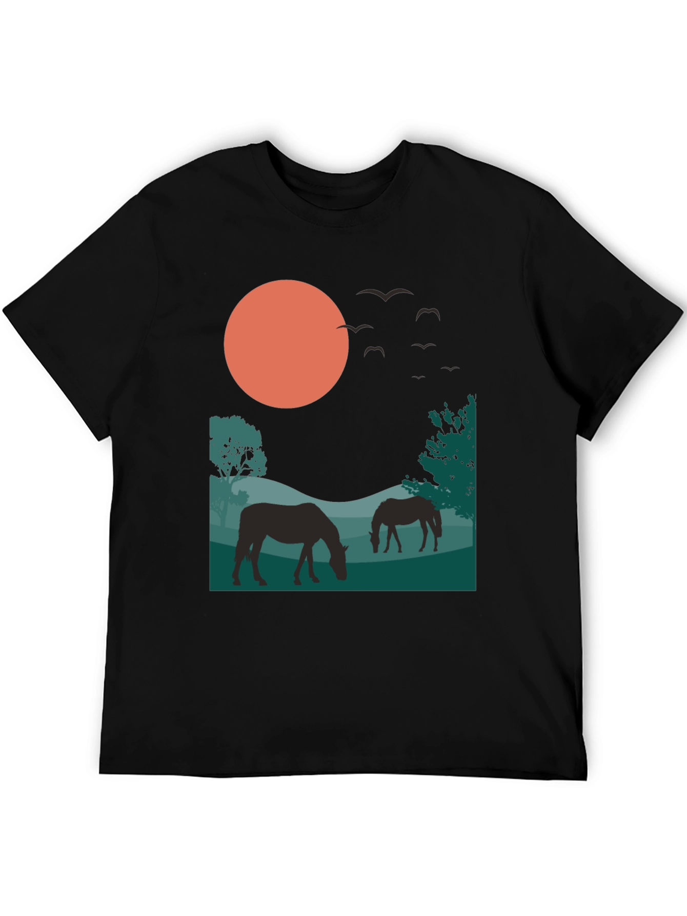 Nature Silhouette Black T-Shirt