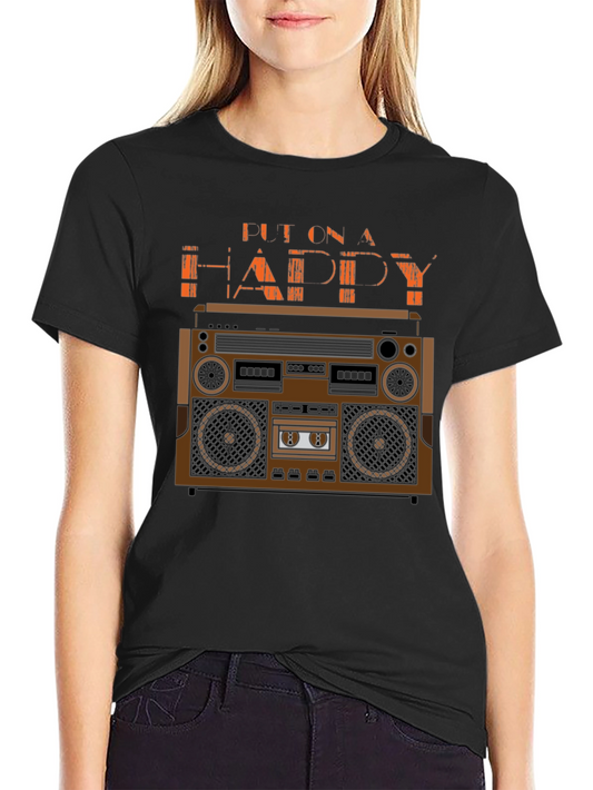 Retro Boombox T-Shirt - Put on a Happy Graphic Tee