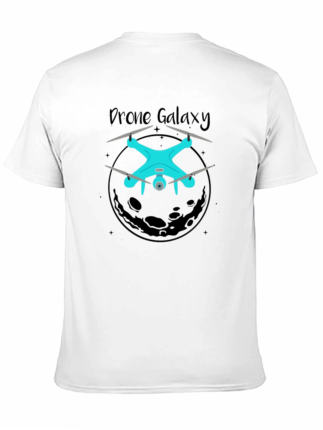 Drone Galaxy Black Graphic T-Shirt
