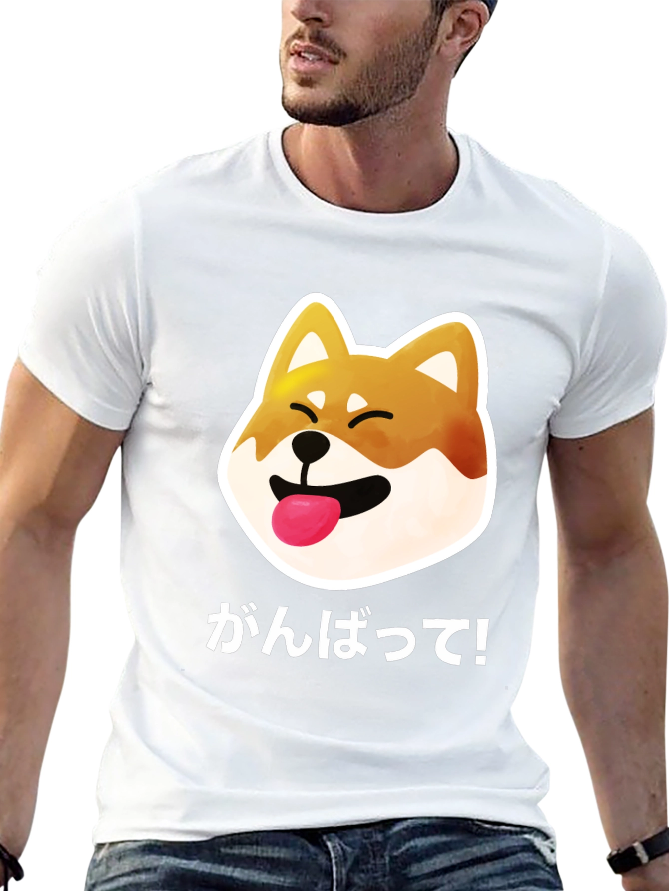 Shiba Inu Ganbatte! Graphic T-Shirt