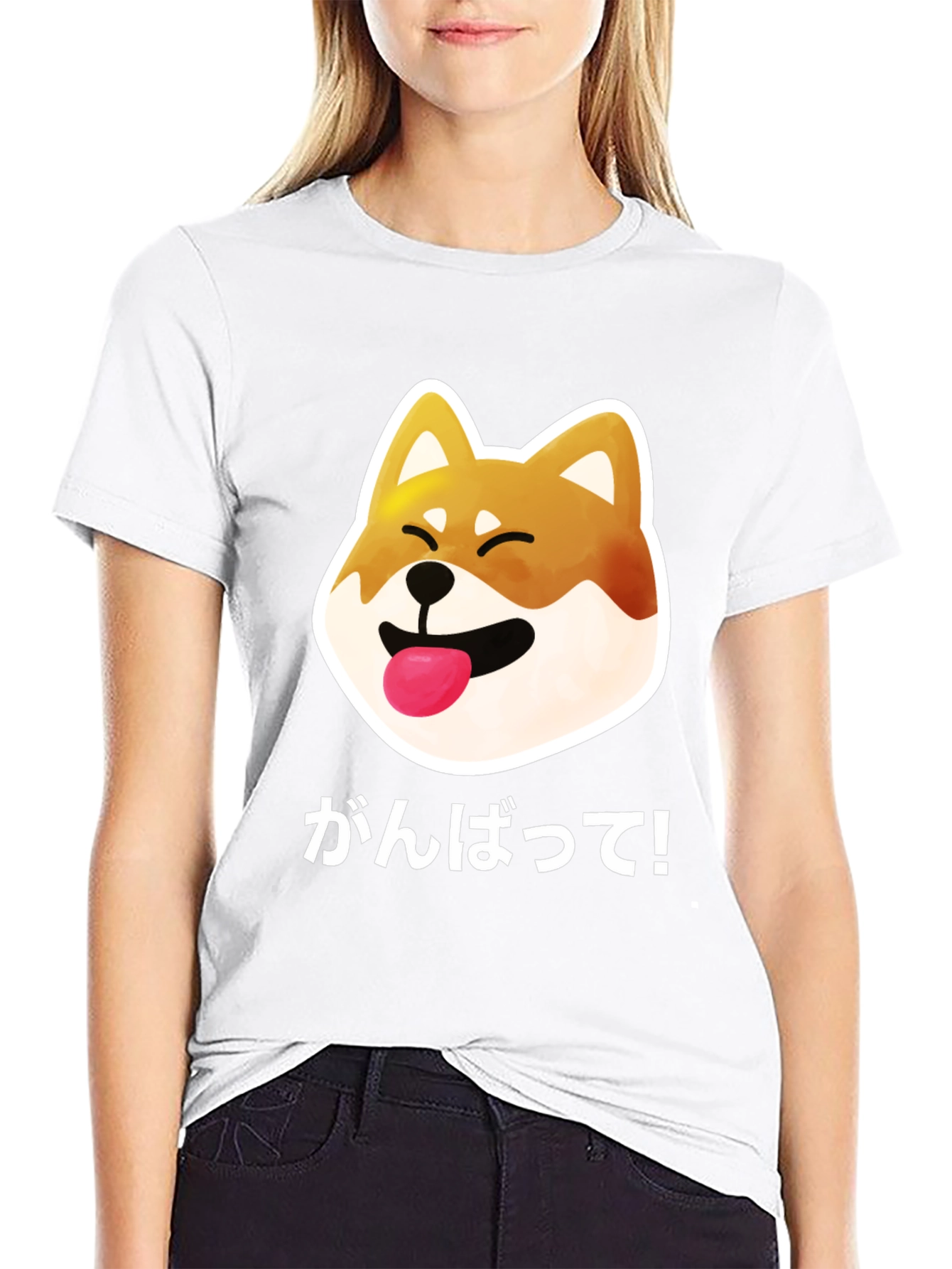 Shiba Inu Ganbatte! Graphic T-Shirt