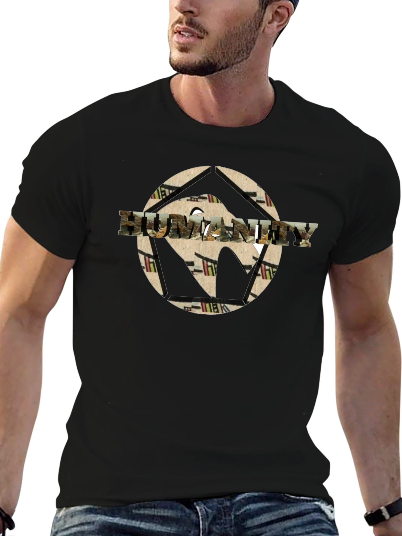 Humanity Graphic Black T-Shirt