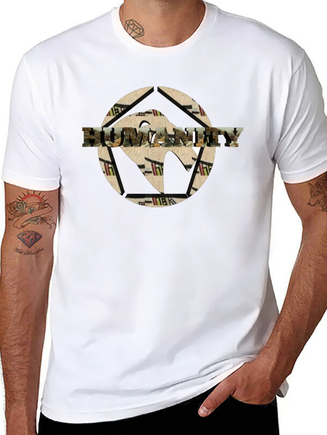 Humanity Graphic Black T-Shirt