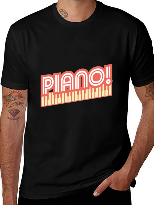Piano Graphic T-Shirt - Music Lover Tee