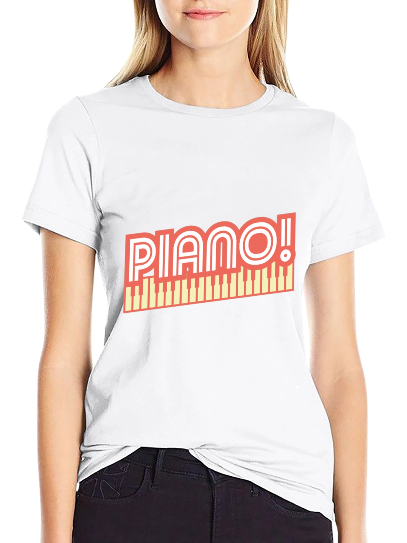 Piano Graphic T-Shirt - Music Lover Tee