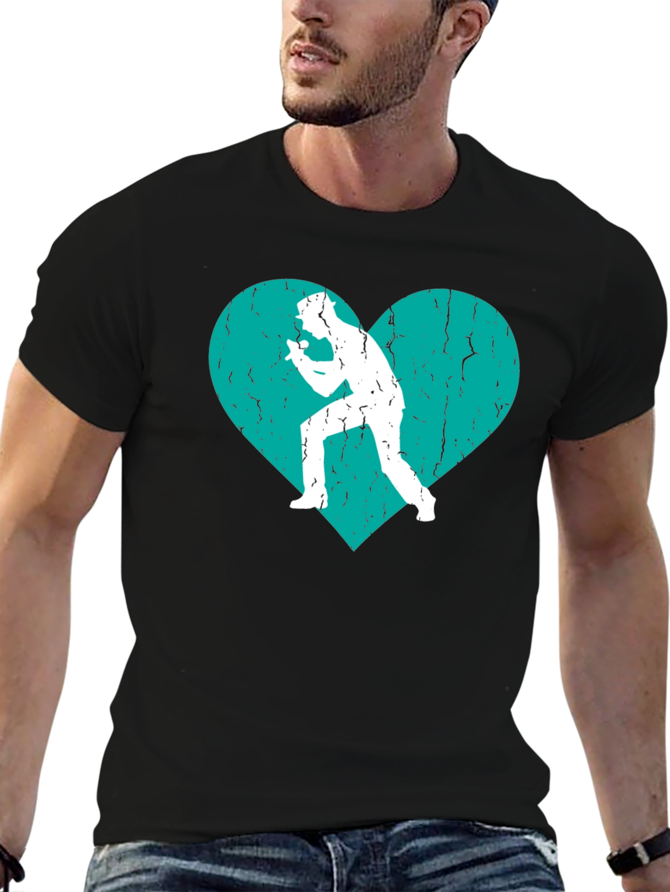 Singer Heart Graphic Tee - Black