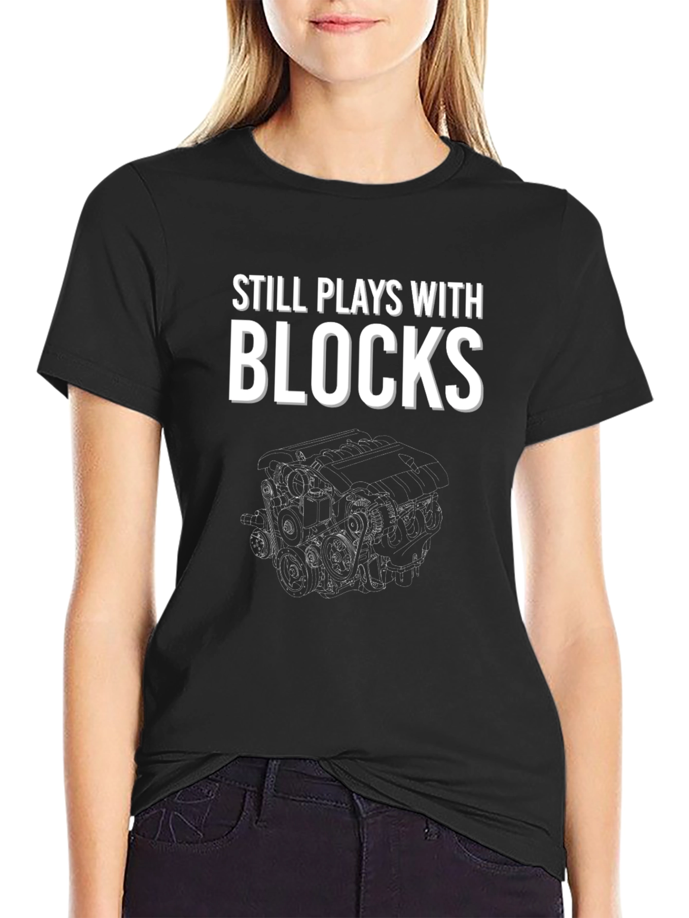 Still Plays With Blocks Graphic Tee