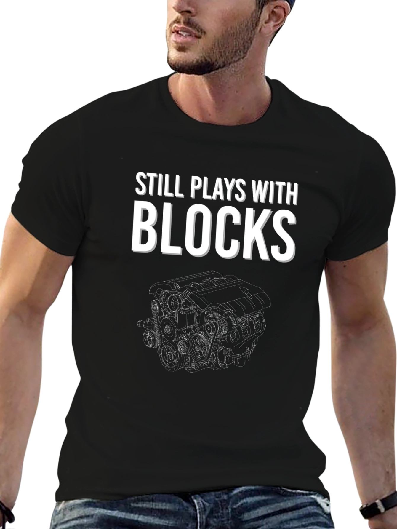 Still Plays With Blocks Graphic Tee