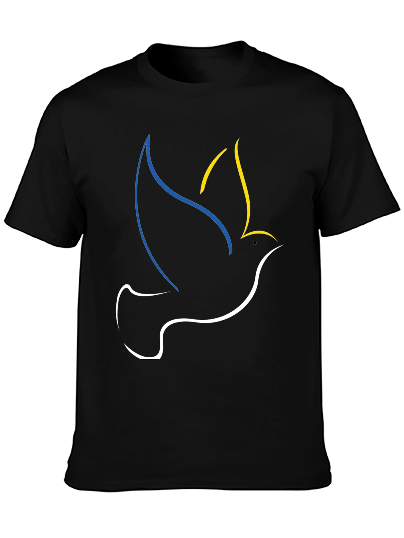 Ukraine Dove Peace T-Shirt Black