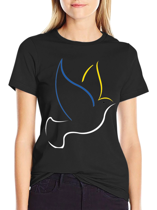 Ukraine Dove Peace T-Shirt Black