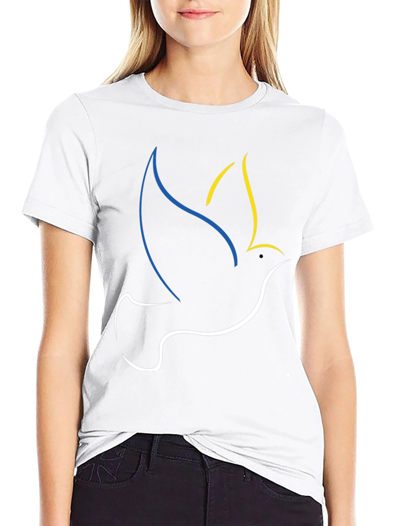 Ukraine Dove Peace T-Shirt Black