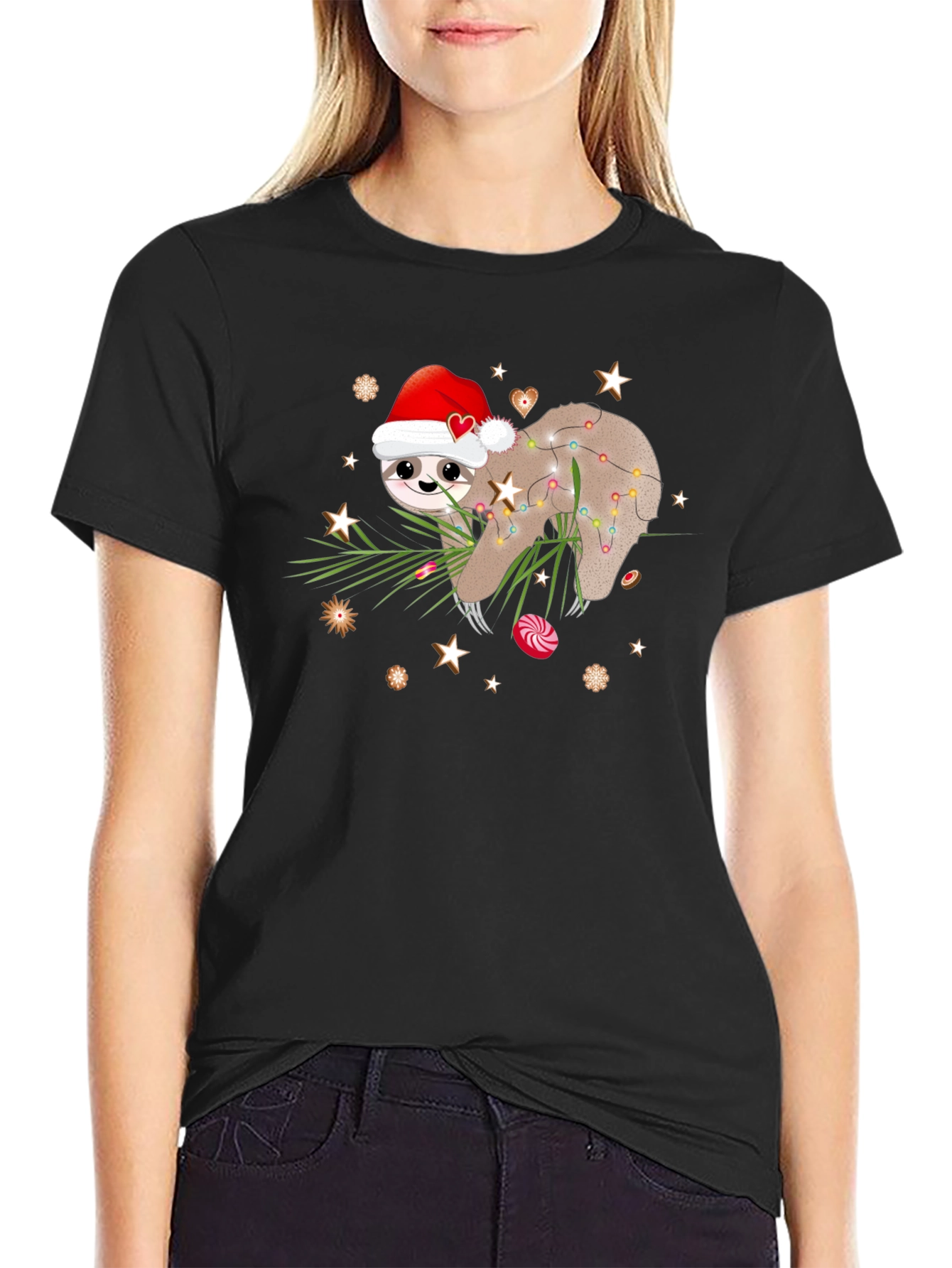 Festive Sloth Christmas T-Shirt