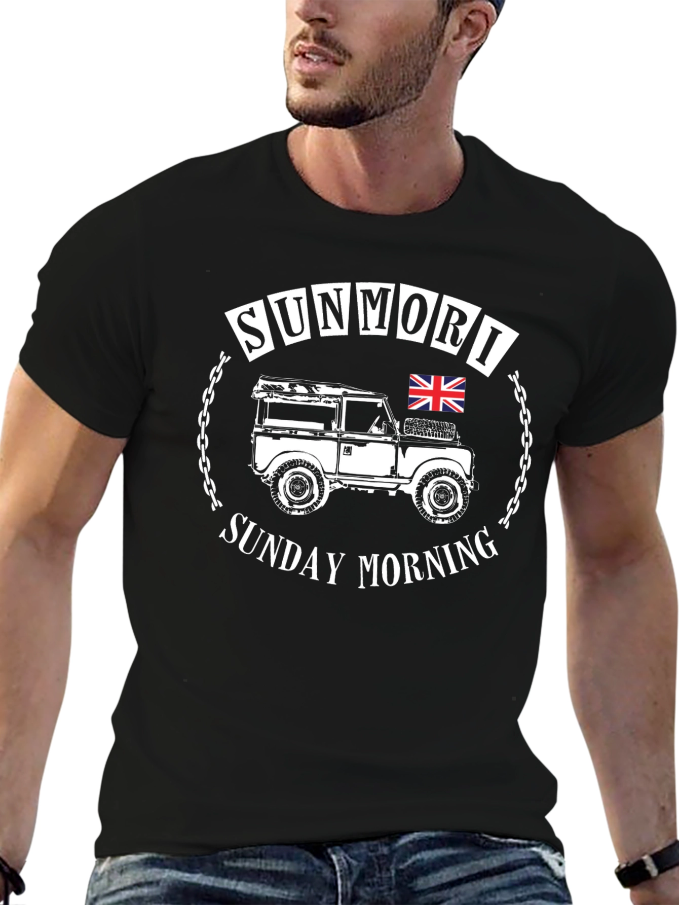 SunMori Sunday Morning Black Graphic Tee