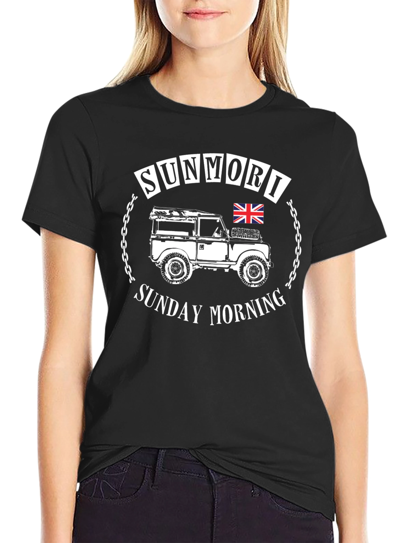 SunMori Sunday Morning Black Graphic Tee