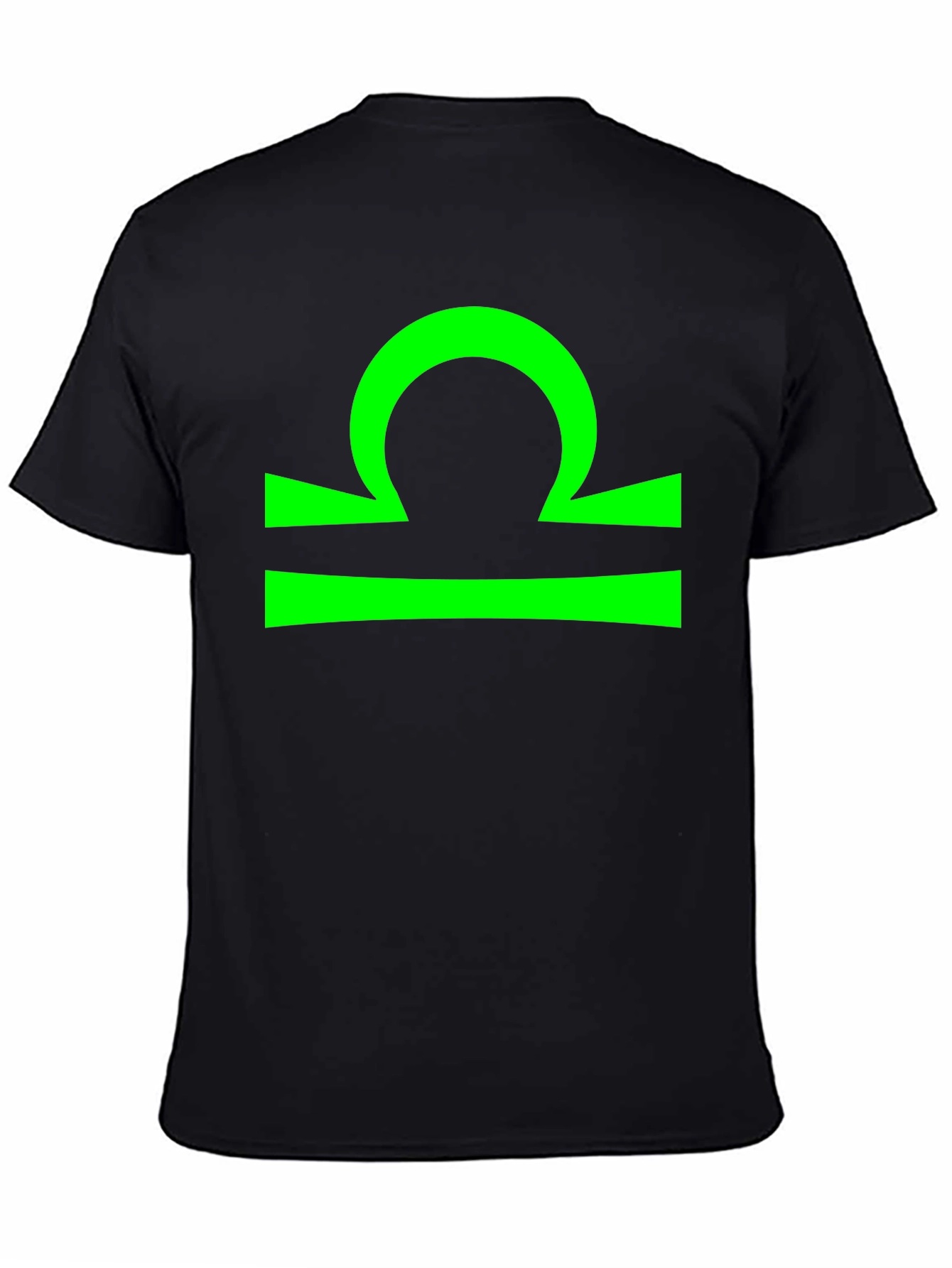 Libra Zodiac Sign Graphic Tee - Black Cotton T-Shirt