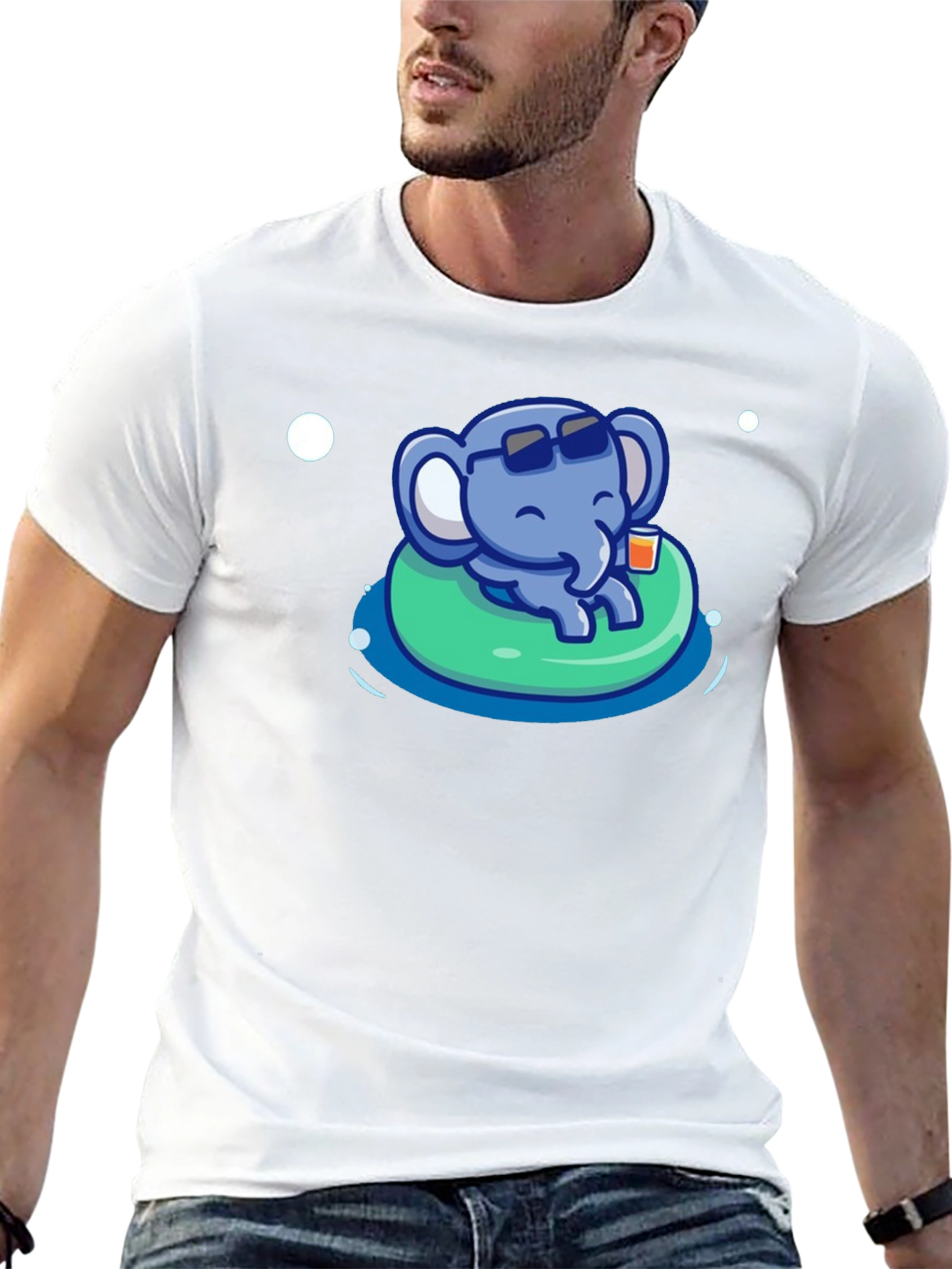 Cute Elephant Pool Party T-Shirt - Summer Vibes