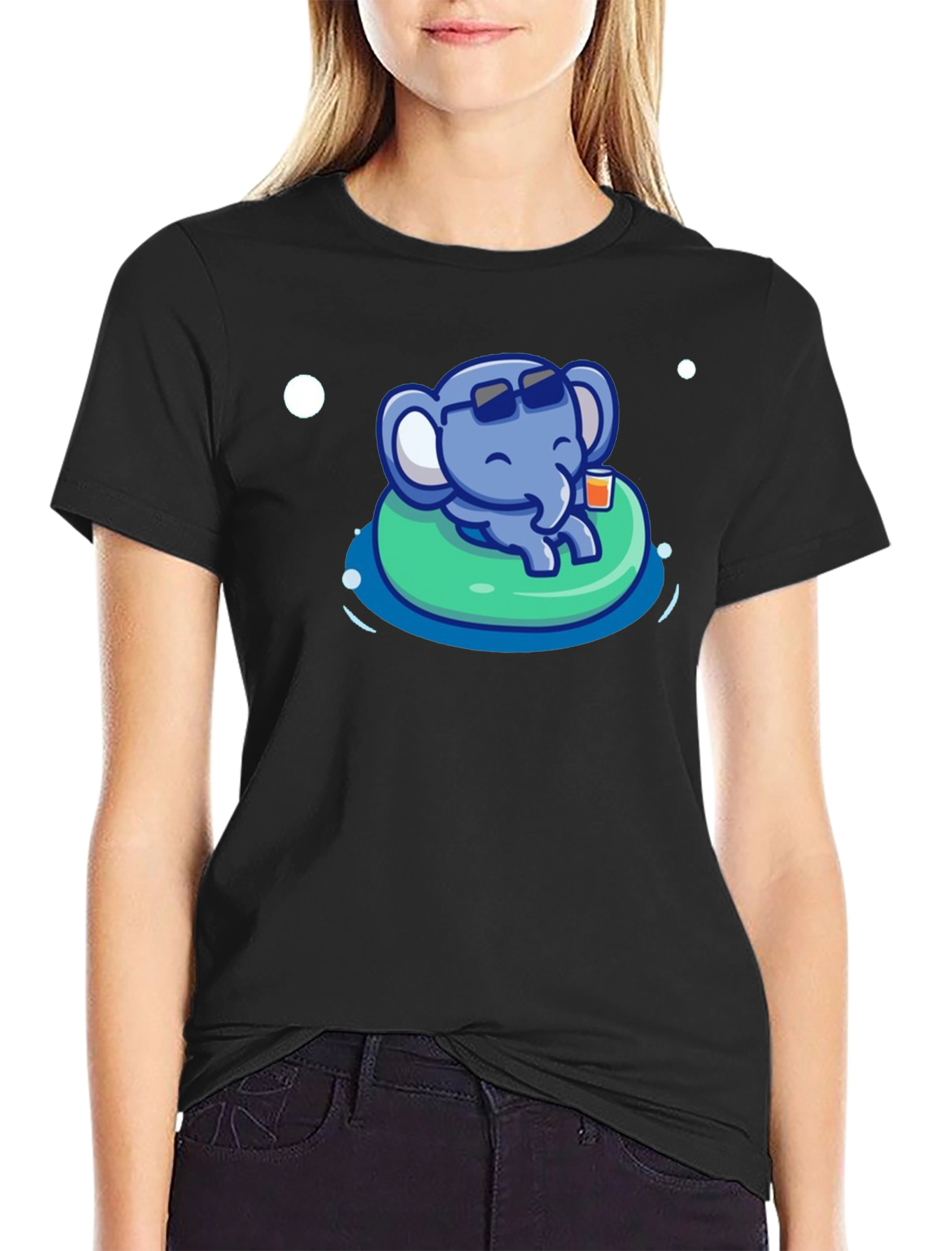 Cute Elephant Pool Party T-Shirt - Summer Vibes