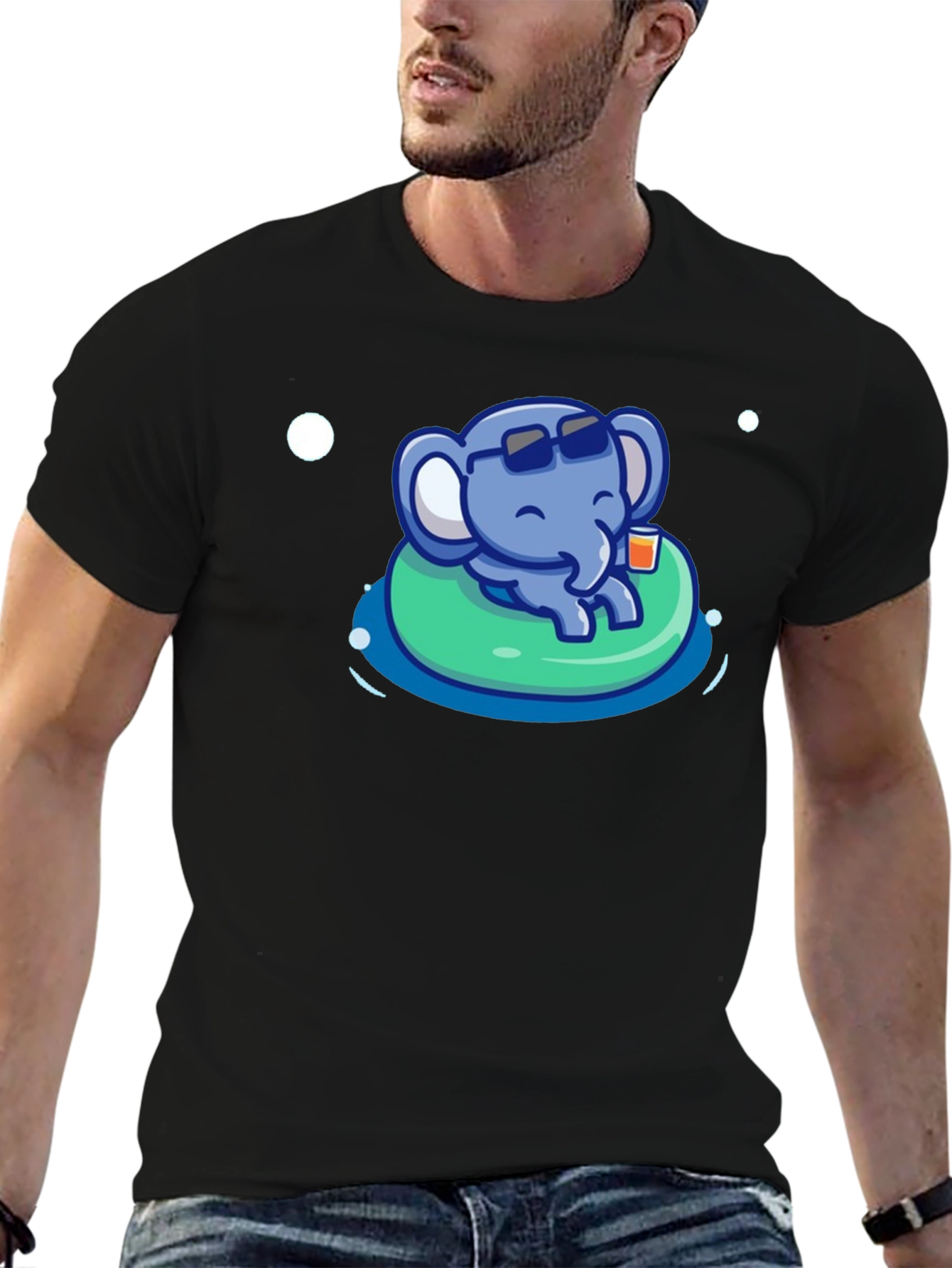 Cute Elephant Pool Party T-Shirt - Summer Vibes