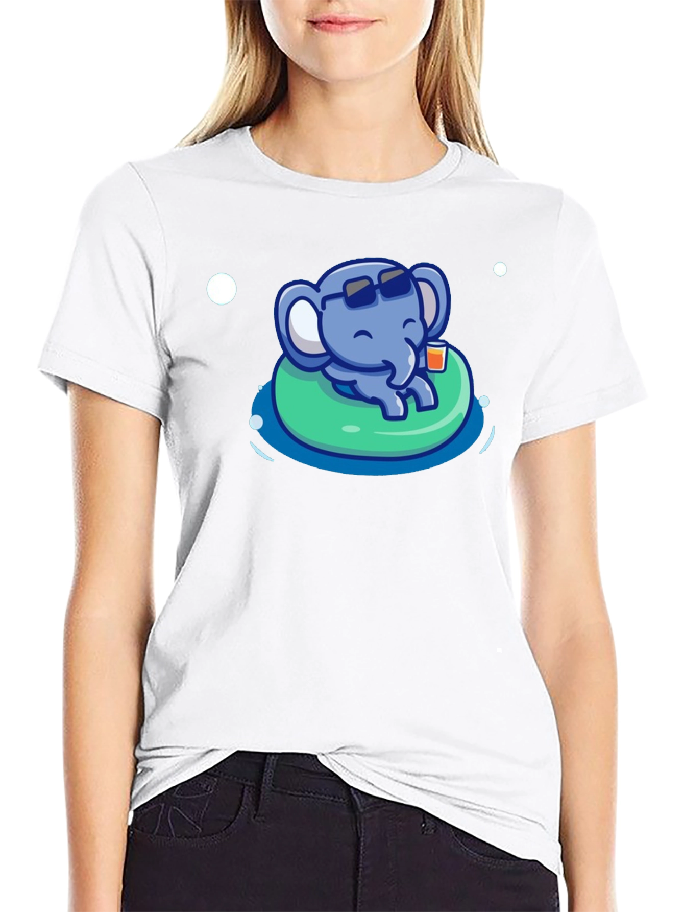 Cute Elephant Pool Party T-Shirt - Summer Vibes