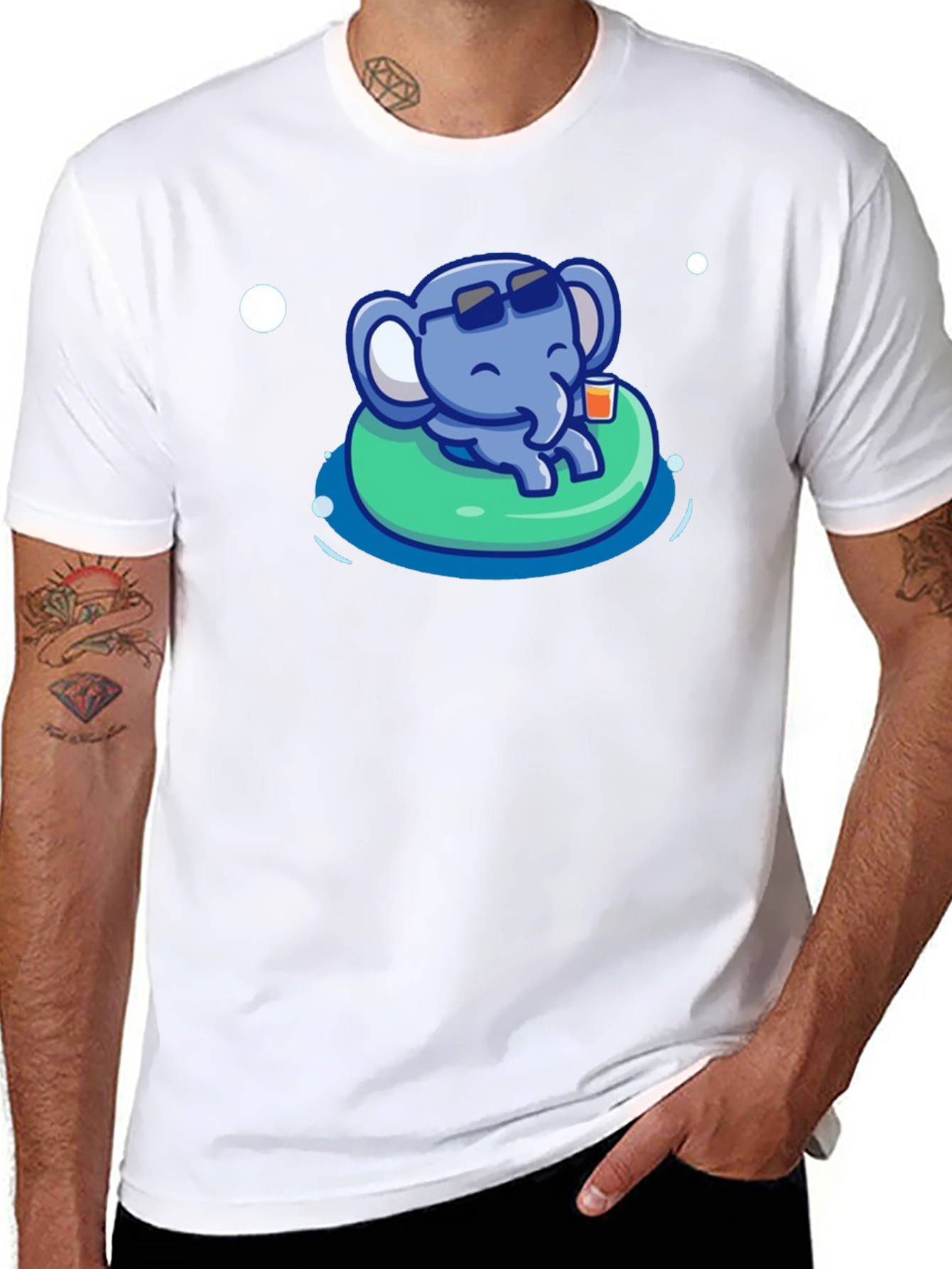 Cute Elephant Pool Party T-Shirt - Summer Vibes