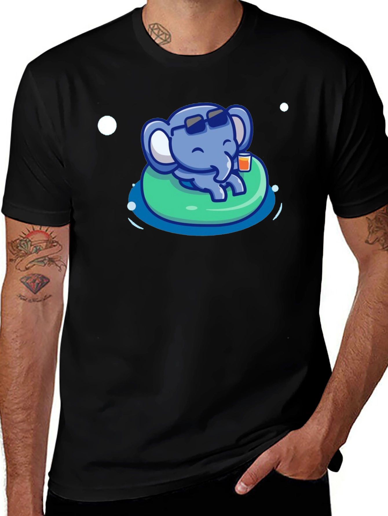 Cute Elephant Pool Party T-Shirt - Summer Vibes