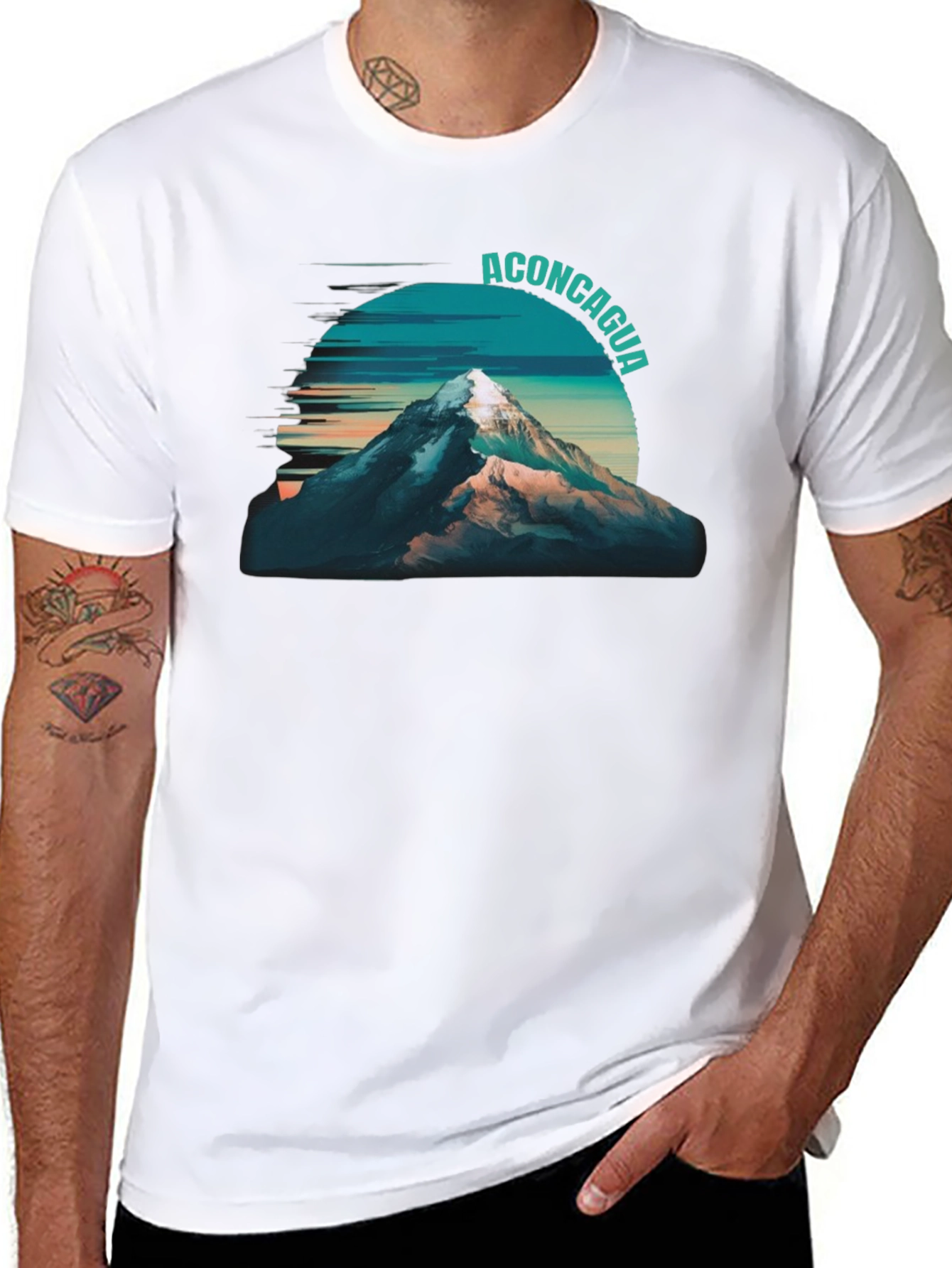 Aconcagua Mountain Graphic Tee - Black