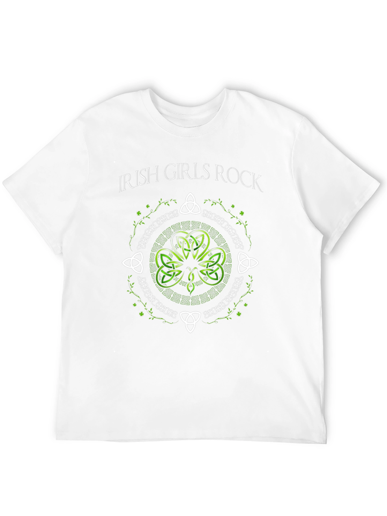 Irish Girls Rock Shamrock Graphic Tee