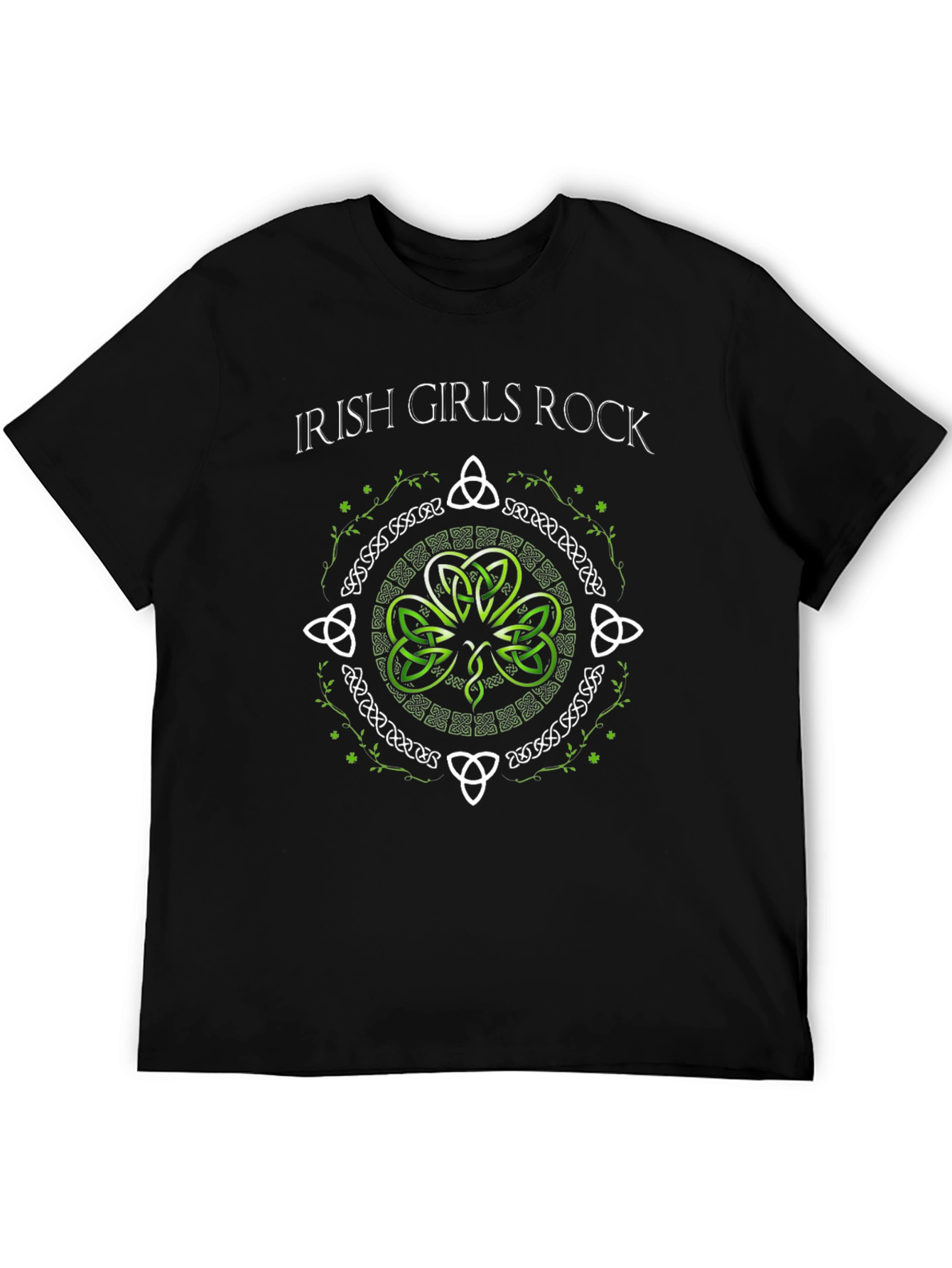 Irish Girls Rock Shamrock Graphic Tee