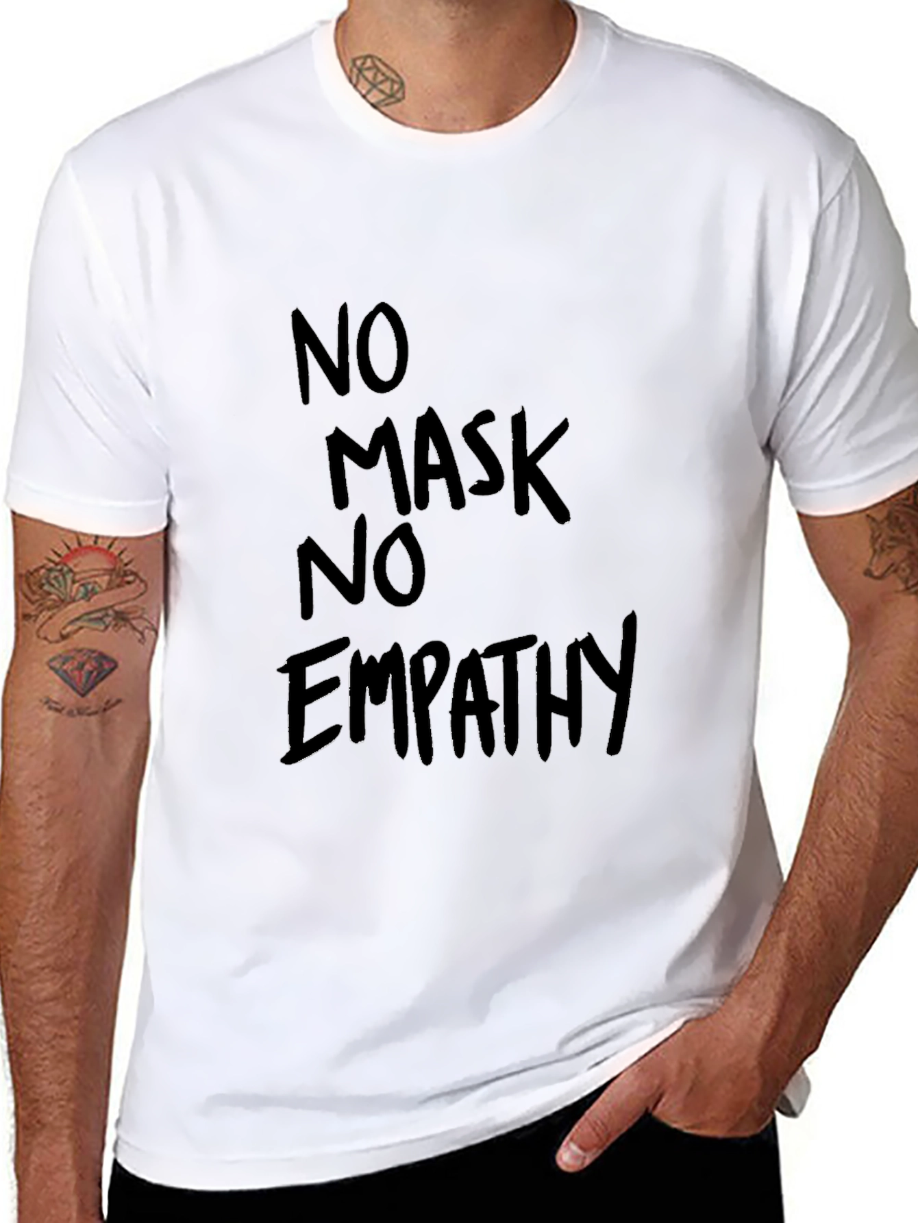 No Mask No Empathy Black Tee