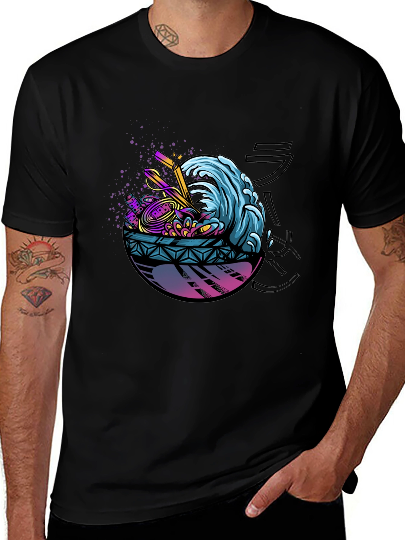 Ramen Wave Graphic Tee - Stylish Comfort