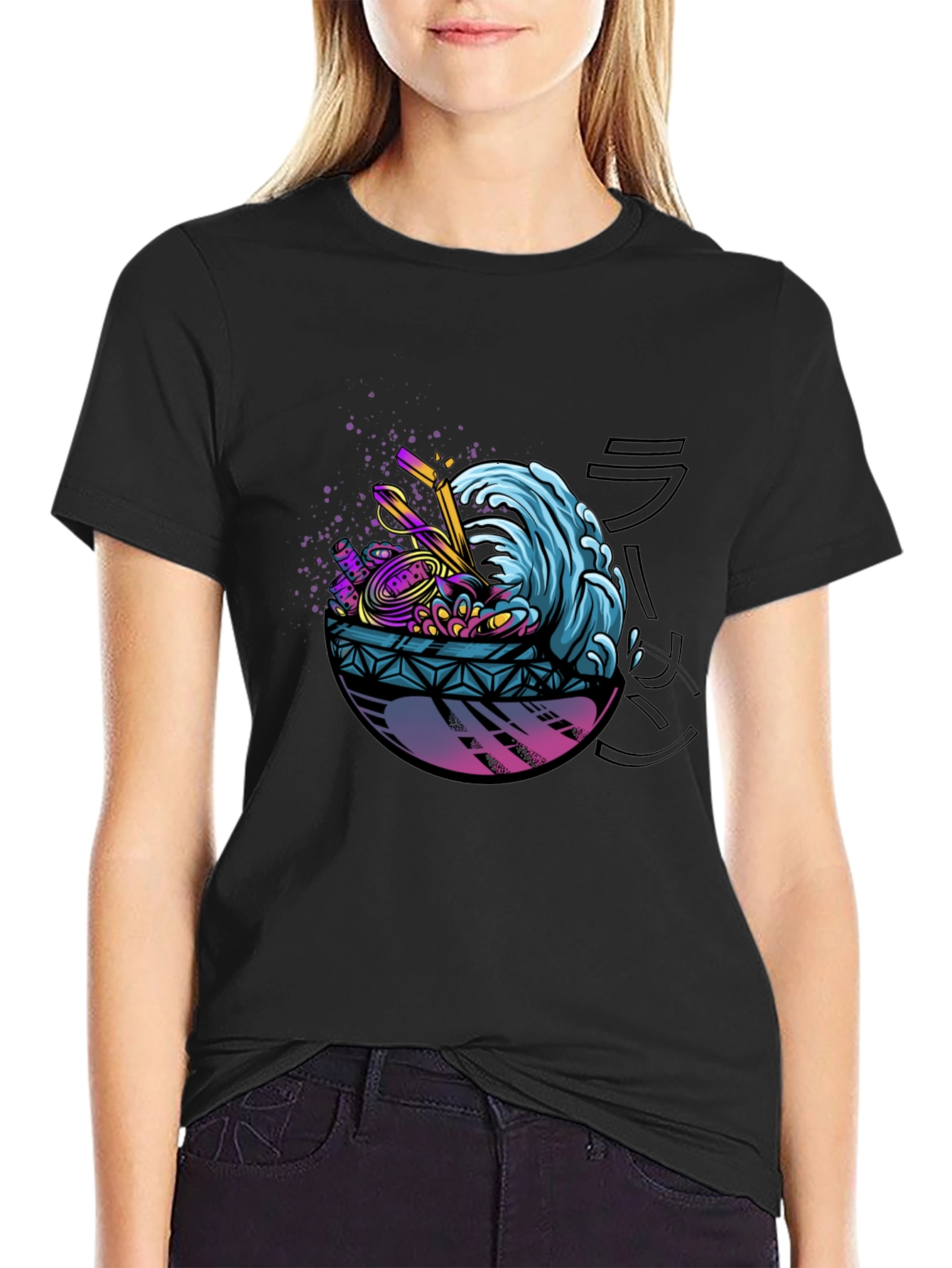 Ramen Wave Graphic Tee - Stylish Comfort