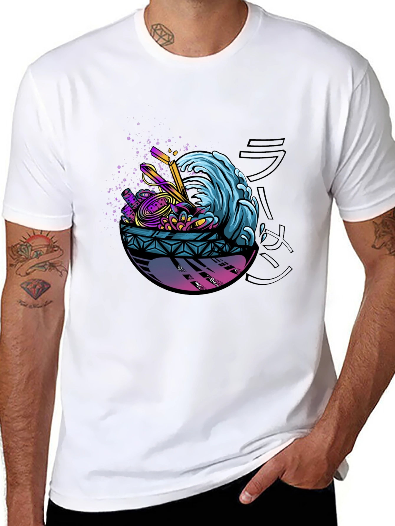 Ramen Wave Graphic Tee - Stylish Comfort