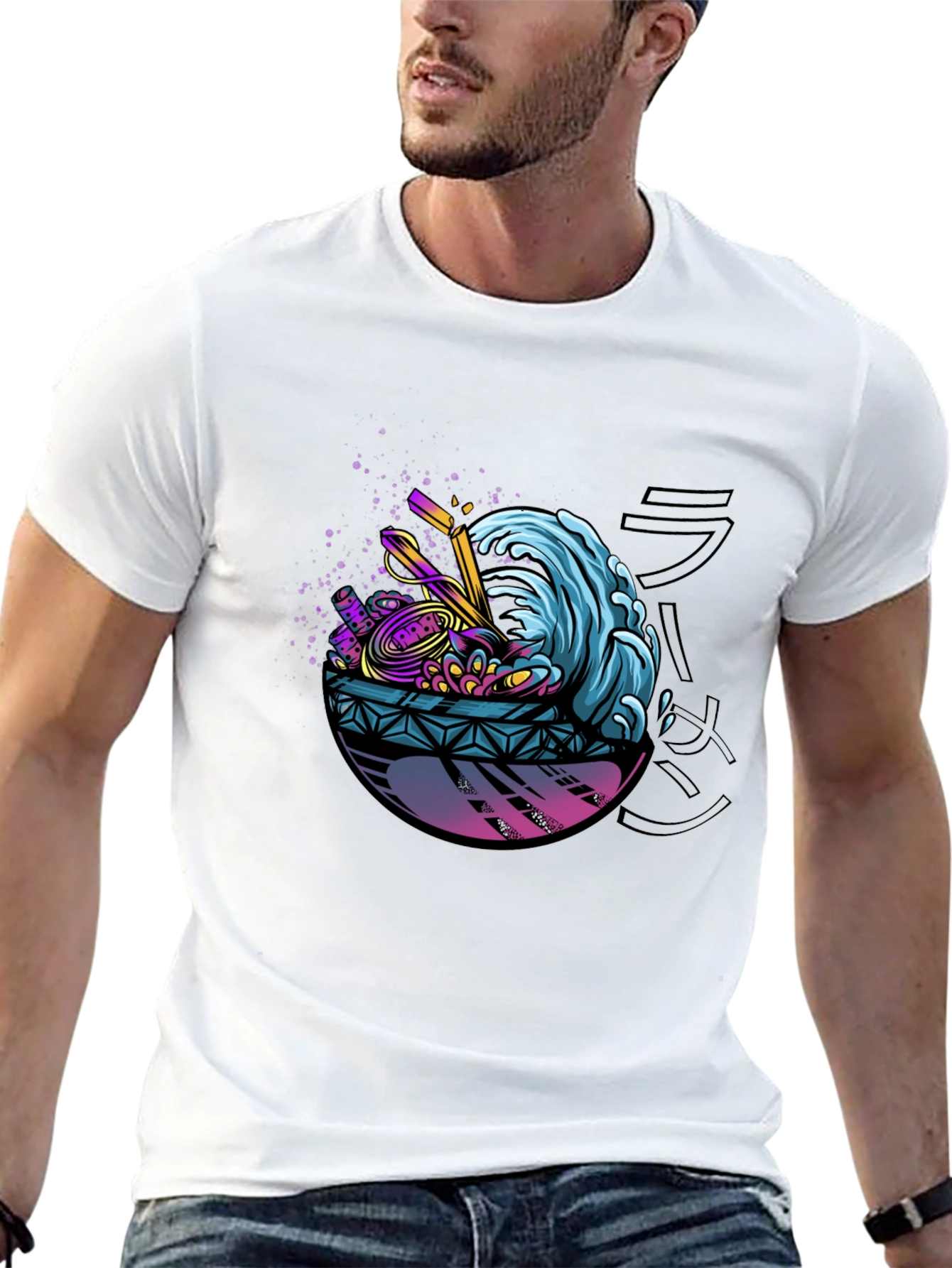 Ramen Wave Graphic Tee - Stylish Comfort